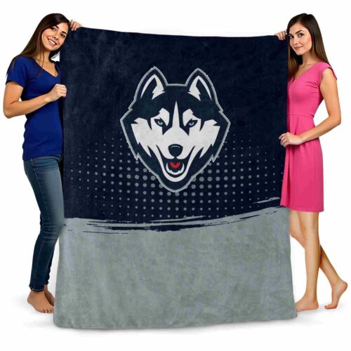 uconn huskies gradient dots blue blanket fashion forward