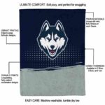 uconn huskies gradient dots blue blanket best selling