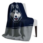uconn huskies gradient dots blue blanket best selling