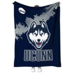 UConn Huskies Grunge Texture Blue Blanket 1 uconn huskies grunge texture blue blanket best selling