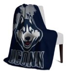 uconn huskies grunge texture blue blanket best selling