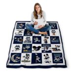 uconn huskies mickey minnie blue white blanket best selling