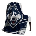 uconn huskies paint streaks blue white blanket best selling
