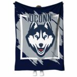 uconn huskies splatter effect blue blanket best selling