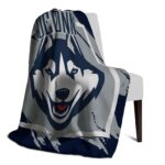 uconn huskies splatter effect blue blanket best selling