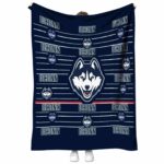 uconn huskies striped pattern blue blanket best selling