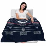 uconn huskies striped pattern blue blanket best selling