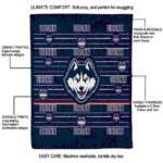 uconn huskies striped pattern blue blanket best selling