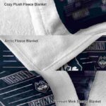 uconn huskies striped pattern blue blanket best selling