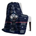 uconn huskies striped pattern blue blanket best selling