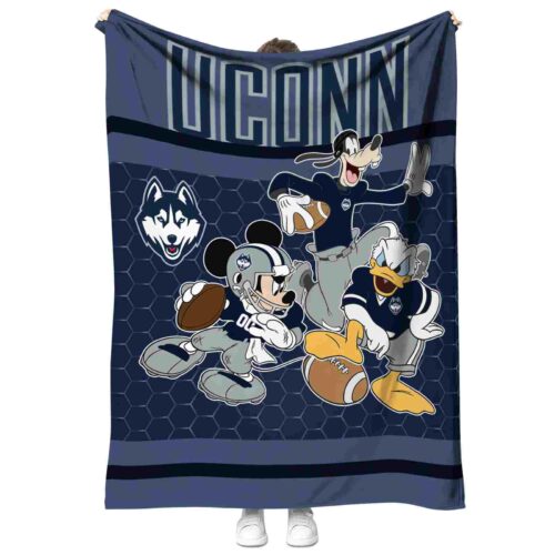 uconn huskies three musketeers blue blanket best selling