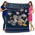 uconn huskies three musketeers blue blanket best selling