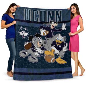 uconn huskies three musketeers blue blanket fashion forward