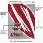 umass minutemen brushstrokes red white blanket best selling