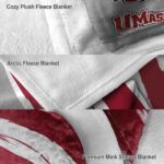 umass minutemen brushstrokes red white blanket best selling