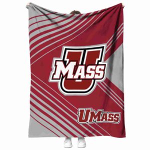 umass minutemen diagonal stripes red blanket best selling