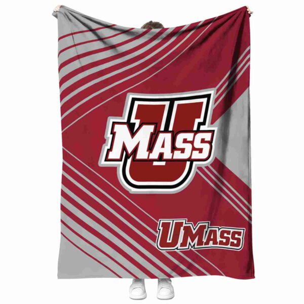umass minutemen diagonal stripes red blanket best selling