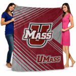 umass minutemen diagonal stripes red blanket fashion forward
