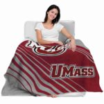 umass minutemen diagonal stripes red blanket latest model