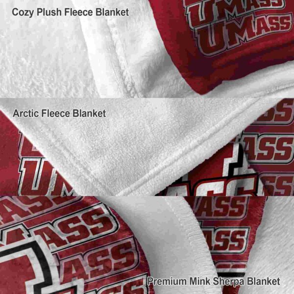 umass minutemen fan pride red blanket premium grade