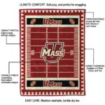 umass minutemen football field red blanket best selling
