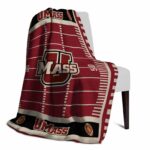 umass minutemen football field red blanket best selling