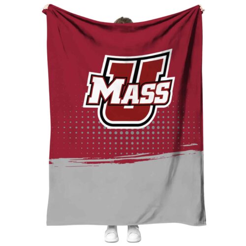 umass minutemen gradient dots red blanket best selling