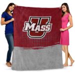 umass minutemen gradient dots red blanket best selling