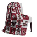 umass minutemen mickey minnie red white blanket best selling