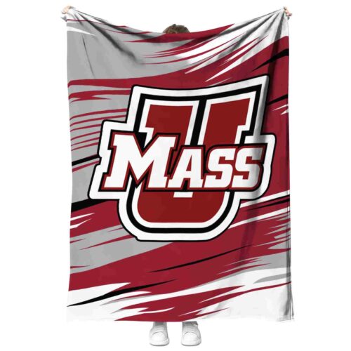 umass minutemen paint streaks red white blanket best selling