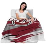 umass minutemen paint streaks red white blanket latest model