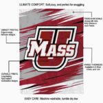 umass minutemen paint streaks red white blanket new arrival