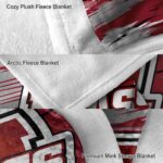 umass minutemen paint streaks red white blanket premium grade