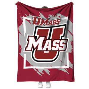 umass minutemen splatter effect red blanket best selling