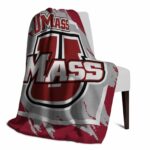 umass minutemen splatter effect red blanket best selling