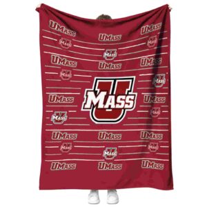 umass minutemen striped pattern red blanket best selling