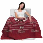 umass minutemen striped pattern red blanket best selling