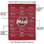 umass minutemen striped pattern red blanket best selling