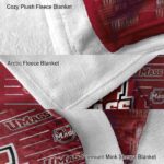 umass minutemen striped pattern red blanket best selling