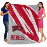 unlv rebels brushstrokes red white blanket best selling