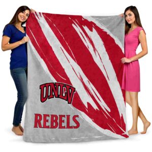 unlv rebels brushstrokes red white blanket fashion forward
