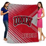 unlv rebels diagonal stripes red blanket best selling