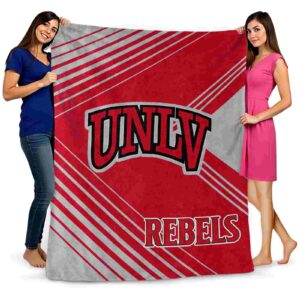 unlv rebels diagonal stripes red blanket fashion forward