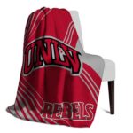 unlv rebels diagonal stripes red blanket best selling