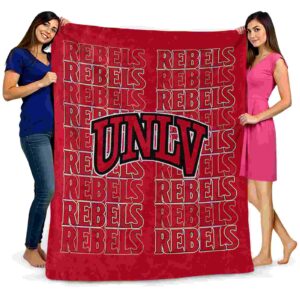 unlv rebels fan pride red blanket fashion forward