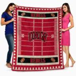 unlv rebels football field red blanket best selling