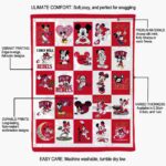 unlv rebels mickey minnie red white blanket best selling