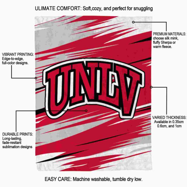 unlv rebels paint streaks red white blanket new arrival