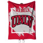 UNLV Rebels Splatter Effect Red Blanket 1 unlv rebels splatter effect red blanket best selling