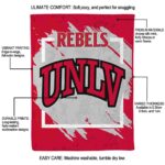 unlv rebels splatter effect red blanket best selling
